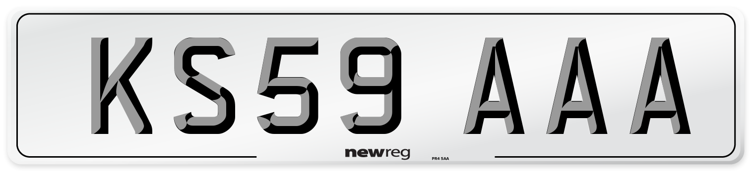 KS59 AAA Number Plate from New Reg
